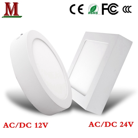 LED wall mounted low voltage downlight 6w/12w/18w/24w panel light round square AC/DC12v, AC/DC24v ceiling lamp anti-fog lamp ► Photo 1/6