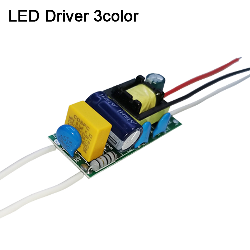 4-7W Constant Current 300mA LED Driver AC 85-265V for Double-colored Light