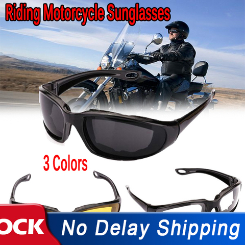 Riding Motorcycle Sunglasses Outdoor Sports Cycling Goggles Bike Black Frame Eyewear Windproof Lightproof Motorbike Men Eyewear ► Photo 1/6