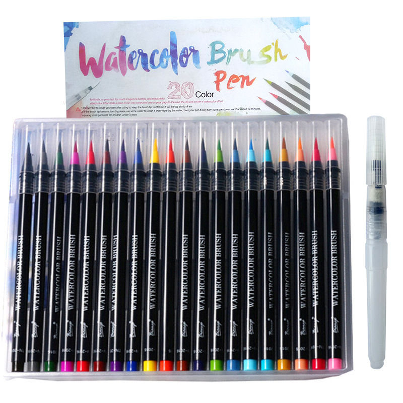 60 Color Dual Tip Brush Pens Fine Liners Marker Pens Watercolor Brush Pens  Drawing Sketch for Art Markers Round Gift Package - AliExpress