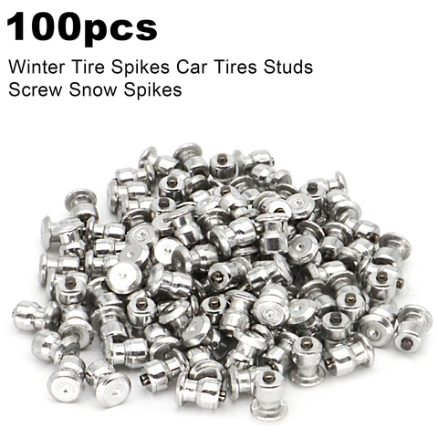 100x Universal Car Snow Tire Studs Spikes Wear-resistant Anti-slip Nails For Shoes SUV Truck Motorcycles Tire Bikes Winter Studs ► Photo 1/6