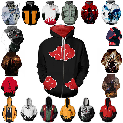 Naruto Akatsuki Cloud Symbols Adult Unisex Pullover Hoodie