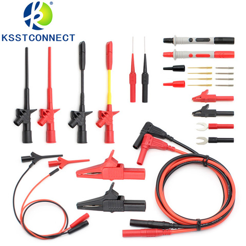 Test Lead kit kits 4mm Banana Plug Alligator Clip Test Leads&Replaceable Multimeter Probe Probes Test Hook ► Photo 1/6