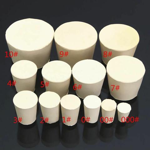 5Pcs/set Laboratory Solid Rubber Stoppers White Color Plug Flask Bungs Tapered Bottle Alkali-resisting Tube Sealed Lid Lab Corks ► Photo 1/6
