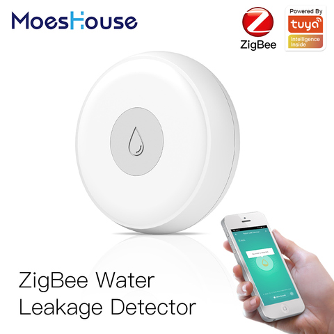 ZigBee Smart Flood Sensor Water Leakage Detector Flood Overflow Alert Security Alarm System Tuya/Smart Life App Remote Control ► Photo 1/6