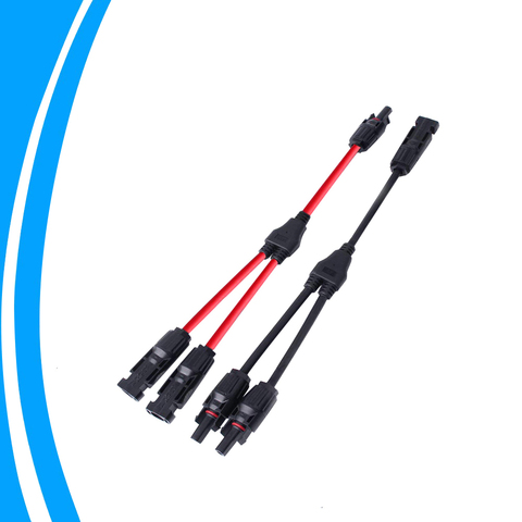 A Pair of 20A Waterproof Solar Panel Solar Connector IP67 4mm Solar Panel Adaptor Cable with Female and Male Connectors ► Photo 1/6