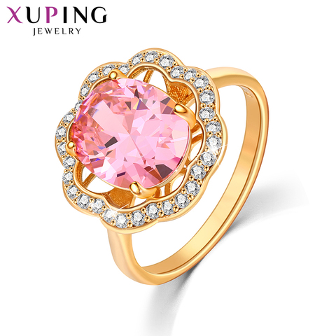 Xuping Fashion Ring New Arrival Gold Color Plated Charm Rings Women Jewelry Lower Price Halloween 13147 ► Photo 1/6