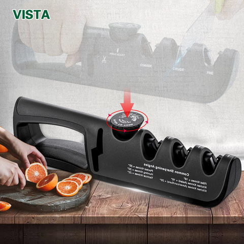 Knife Sharpener Angle Adjustable 4 Stages Scissors Sharpening stone Professional Kitchen Grinder knives Whetstone Sharpener Tool ► Photo 1/6