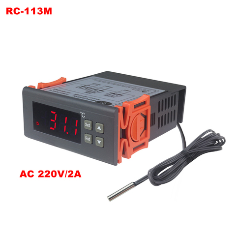 PID Thermostat Temperature Controller RC-113M 220V 2A With Temperature Sensor For Incubater Heating Enquipment ► Photo 1/6
