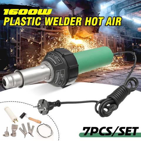 AC 220V 1600W 50/60Hz Electronic Hot Air G uns Plastic Welding Torch Welder Heat Hot Tools Kit+6PCS Nozzle Welding Accessories ► Photo 1/6