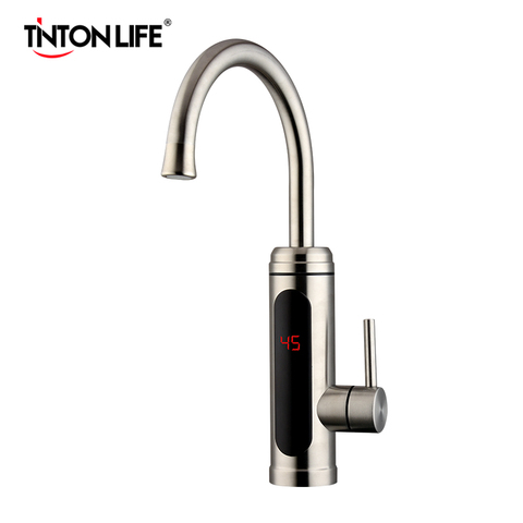 TINTON LIFE Electric Water Heater Temperature Display Kitchen Tankless Instant Hot Water Faucet 3000W ► Photo 1/6