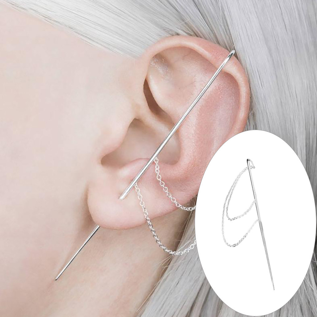 Single Earring Alloy Branch, Tragus Piercing, Non Piercing Clip_h