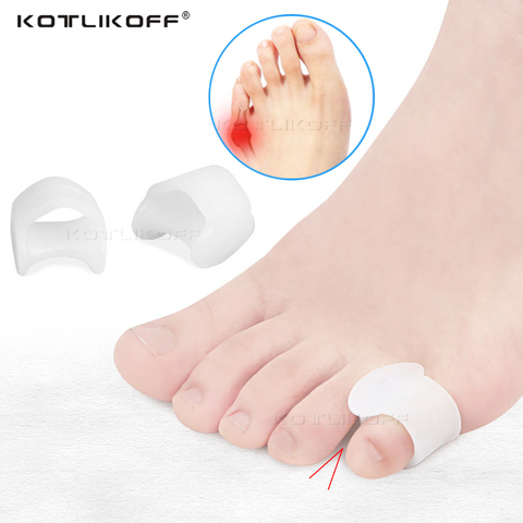 Silicone Gel Small Toe Separator for Prevent Toe Side Overlap Hallux Valgus Corrector Thumb Protection Orthopedic Inserts Pads ► Photo 1/6