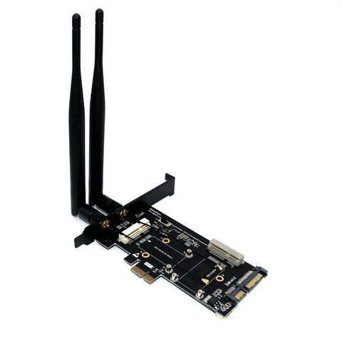 PCI-E WiFi Adapter Mini PCI-E to PCI-E Network Card mSATA SSD to SATA 2.5 Adapter with SIM Card Slot for 3G/4G/LTE Wi Fi Adapter ► Photo 1/6