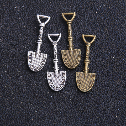 16pcs 10*32mm Vintage Charms mini Shovel Pendant two color Fit Bracelets Necklace DIY Metal Jewelry Making ► Photo 1/6