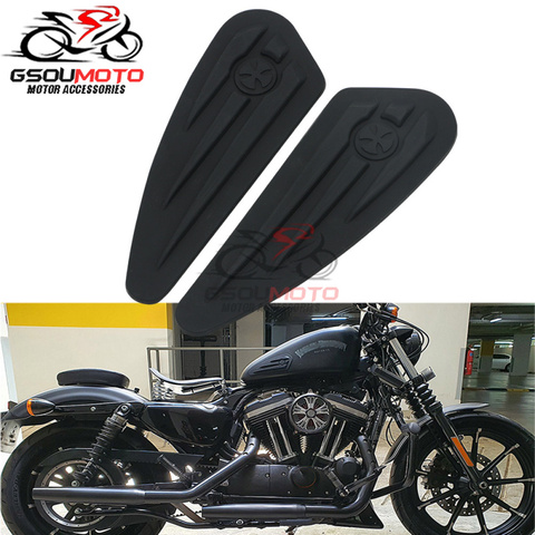 Motorcycle Gas Fuel Tank Stickers Rubber Knee Pad Side Decals For Harley Sportster XL 883 1200 883N 883L X 48 Street XG 500 750 ► Photo 1/6