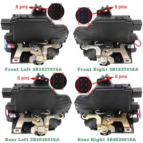 Door Lock Latch Actuators For VW Passat B5 Golf MK4 Bora Seat Arosa Hatchback Leon Hatchback Toledo II Saloon For Skoda Octavia ► Photo 1/6