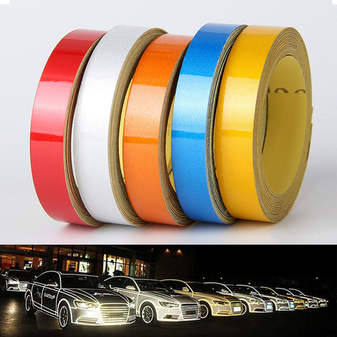 Car-styling Night Magic Reflective Tape 1cm*5m Automotive Body Motorcycle Decoration Car Sticker 5 Color Reflective Warning Tape ► Photo 1/6