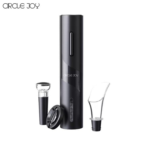 Youpin Circle Joy Black Samurai Electric Bottle Wine Opener Set Automatic Corkscrew Red Wine Kitchen Accessories Tools 4 In 1 ► Photo 1/1