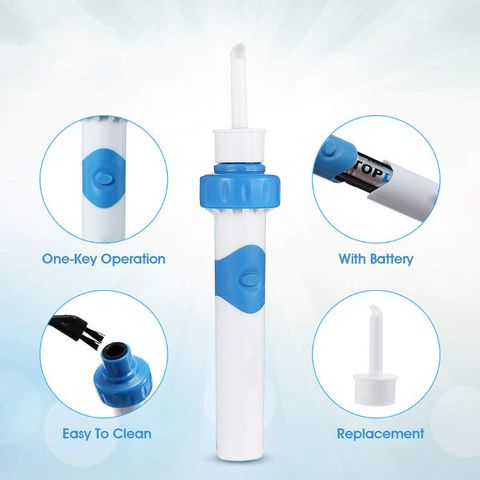 Ear Wax Removal Vacuum for Kids & Adults Ear Cleaning Kit Smart Earwax Remover Tool with Replaceable Tips Clean Set ► Photo 1/6