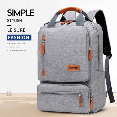 IKE MARTI Casual Men Laptop Backpack 15.6 Inch School Bag 2022 New Waterproof Oxford Girl Gray Anti-Theft Travel Woman Backpacks ► Photo 1/6