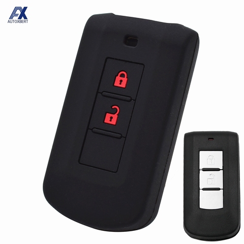 2 Buttons Remote Key Case For Mitsubishi L200 ASX Outlander Eclipse Cross Pajero Sport Lancer Silicone key Fob Shell Cover ► Photo 1/6