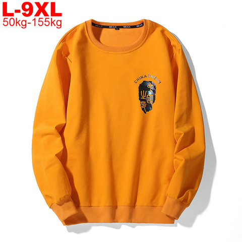 2022 Autumn Men's Long Sleeve HIP HOP Tshirt Streetwear T-Shirt For Man Casual Big Size 5XL 6XL 7XL 8XL 9XL High Quality T Shirt ► Photo 1/6