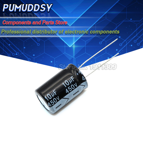 10PCS Higt quality 450V10UF 13*21mm 10UF 450V 13*21 Electrolytic capacitor ► Photo 1/1