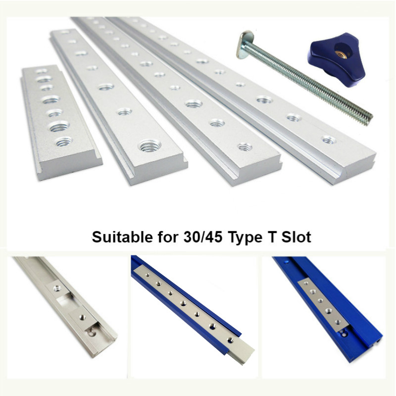 T-Track Slider 100-450mm Aluminum T-Slot Sliding Bar for Router Table T-tracks 