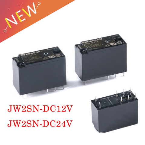 5A 12V 24V DC Power Relay 8Pin JW2SN-DC24V JW2SN DC24V AJW7212  JW2SN-DC12V JW2SN DC12V AJW7211 ► Photo 1/5