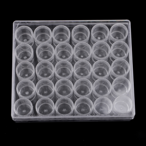 Plastic 30 Slots Jewelry Small Craft Beads Storage Box Organizer Containers Jars ► Photo 1/6