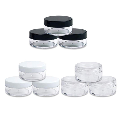 100pcs 2g 3g 5g 10g 15g 20g Empty Plastic Cosmetic Jar Pots Transparent Sample Bottles Eyeshadow Cream Lip Balm Storage Box ► Photo 1/6