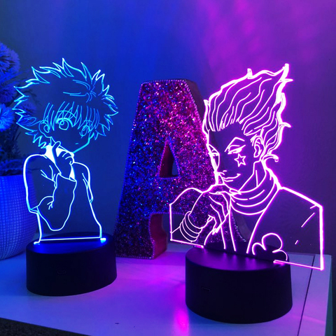 Hunter X Night Light 3D Lamp Anime Child Bedroom Decor Nightlight Manga Kid Gift