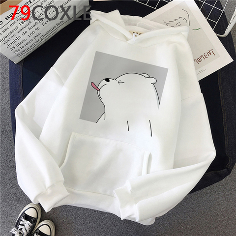 Fashion Harajuku Winter 2022 Clothes Kawaii Little White Bears Women Hoodies Cute Cartoon Bear Aesthetic Sweatshirts for Female ► Photo 1/6