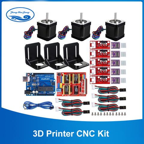 3D Printer CNC Kit,for Arduino GRBL Shield+UNO R3 Board+RAMPS 1.4 Mechanical Switch Endstop+DRV8825 Motor Driver+Nema 17 motor ► Photo 1/6