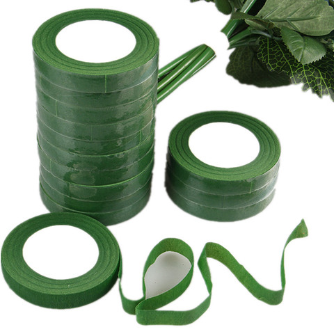 30 Yard 12MM Floral Stem Tape Corsages Buttonhole Artificial Flower Stamen Wrap Florist Green Tapes Nylon Flower Supplies ► Photo 1/6