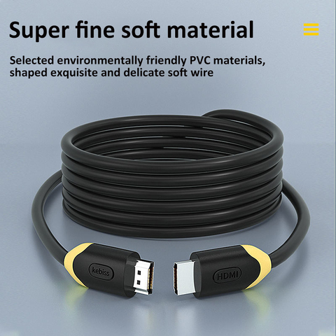 HDMI Video Cable TV Computer Set-Top Box HD Cable 4K Connecting Line Optical Fiber Adapter Projection Cable displayport cable ► Photo 1/6