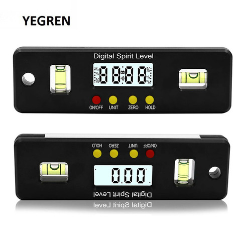 100mm/150mm/200mm Digital Spirit Level 360 degree Angle Inclinometer Electronic Protractor Horizon Meter Ruler Measuring Tool ► Photo 1/6