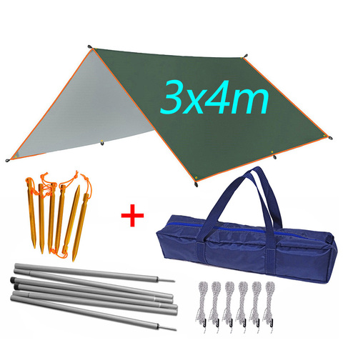 3mx3m  3mx4m Awning Waterproof Tarp Tent Outdoor Camping Sun Shelter Canopy Sunshade Sun Shade Beach Garden Picnic Tourist Tarp ► Photo 1/6