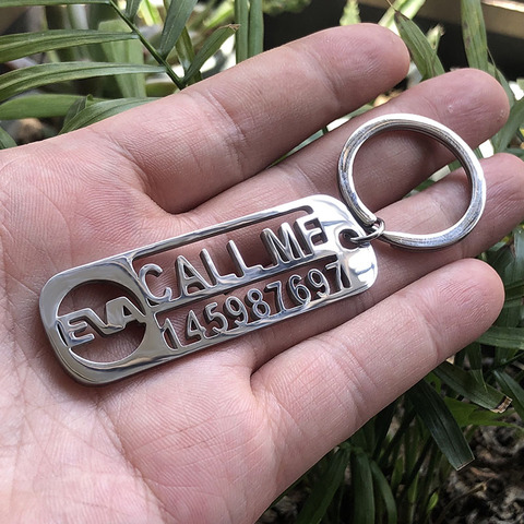 Handmade Custom Keychain For Car Logo Name Stainless Steel Personalized Gift Customized Anti-lost Keyring Key Chain Ring Gifts ► Photo 1/6