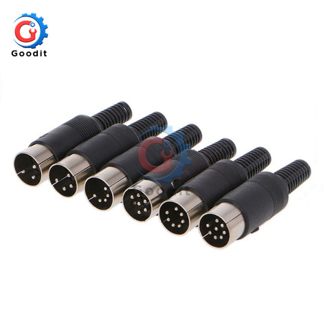 for Soldering Cables Mini Male/Female DIN Plug Socket Connector 3/4/5/6/7/8 PIN Chassis Cable Mount 3-8 Pin Plastic Adapter ► Photo 1/5