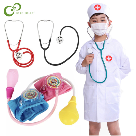 Simulation doctor nurse work Children Uniform Cross Coat Halloween Costume Kids Cosplay Baby Toys Set Fancy Party birthday ZXH ► Photo 1/6