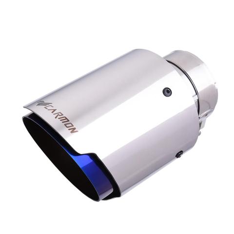 Carmon Car Universal Stainless Steel Exhaust Tip Burnt Blue Tail Pipe Tip Muffler for BMW BENZ Audi VW Golf Parts ► Photo 1/6