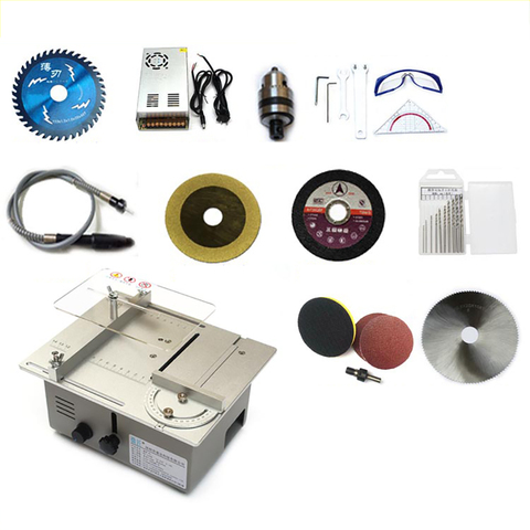 Multifunctional Mini Table Saw Double 360W 895 Motor DIY Desktop Cutting Polishing Machine Woodworking Lathe Speed Adjustable ► Photo 1/6