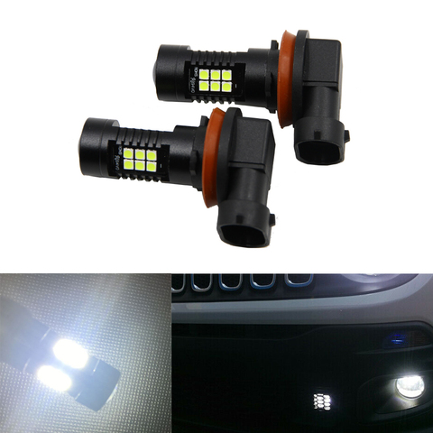 2pcs Xenon White 4014-SMD LED Bulbs for Jeep Renegade 2015 2016 2017 2022 Fog Lights Lamp ► Photo 1/6