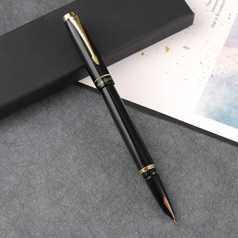 Hero 7025 metal  fountain pens fountain pen ink pen black gold gift   FREE shipping ► Photo 1/6
