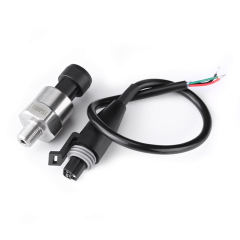 0-150 PSI Pressure Sensor Oil Fuel Air Water Pressure Transducer Stainless Steel Pressure Sender Gauge DC 5V 1/8 inch NPT Thread ► Photo 1/6