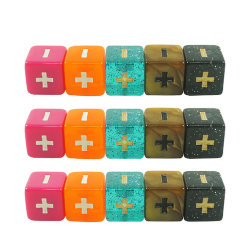 10 PCS Addition/Subtraction Symbol Dice Operation Assistant Props Direction Educational Dice Accessories 16mm ► Photo 1/2