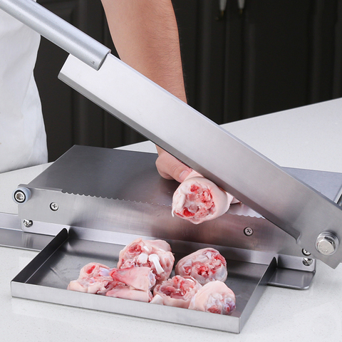 16 Inch Bone Cutter Meat Bone Cutting Machine Stainless Steel Meat Slicer Household Commercial Ribs Steak Lamb Chops Guillotine ► Photo 1/1