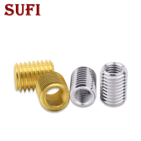 10pcs M4/M6/M8 to M10, M10 to M12/M14 Threaded Hollow Tube Adapter Copper Sliver Inner Outer Threaded Coupling Joint Adapter ► Photo 1/6